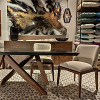 Mesa de Comedor con Placa de Marmol / Dinner table with Marble top*
