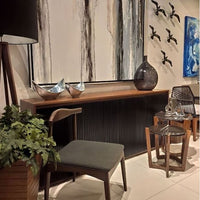 Credenza tiras de parota- Black srtips console