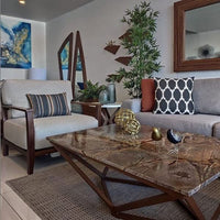 Mesa de centro Cubierta de Marmol / Coffee table with Marble top*