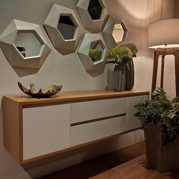 Credenza flotada de encino / Floating Oak Console*