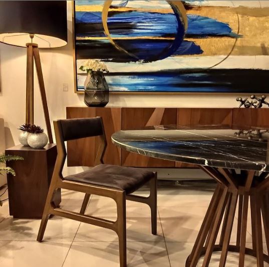 Mesa de comedor cubierta marmol/ Dining table