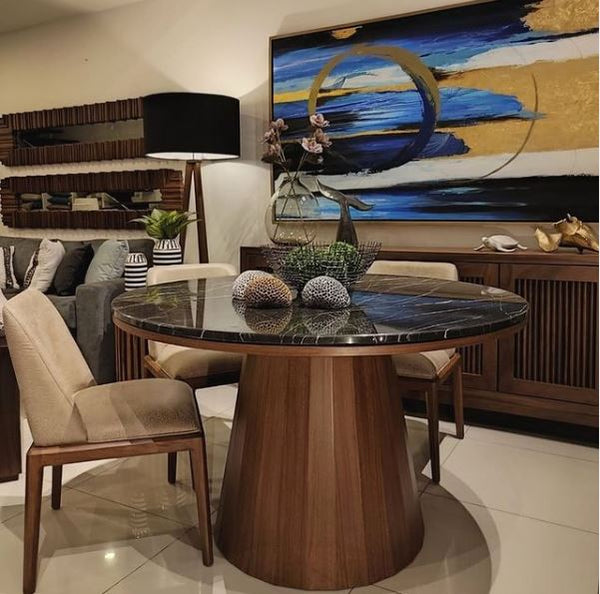 Comedor cubierta de marmol/ Dining Table