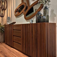 Bufetera tiras de parota- Parota strips console